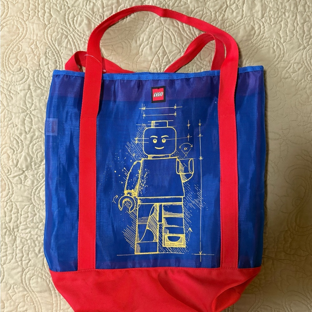 LEGO Red and Blue Tote with Yellow Design